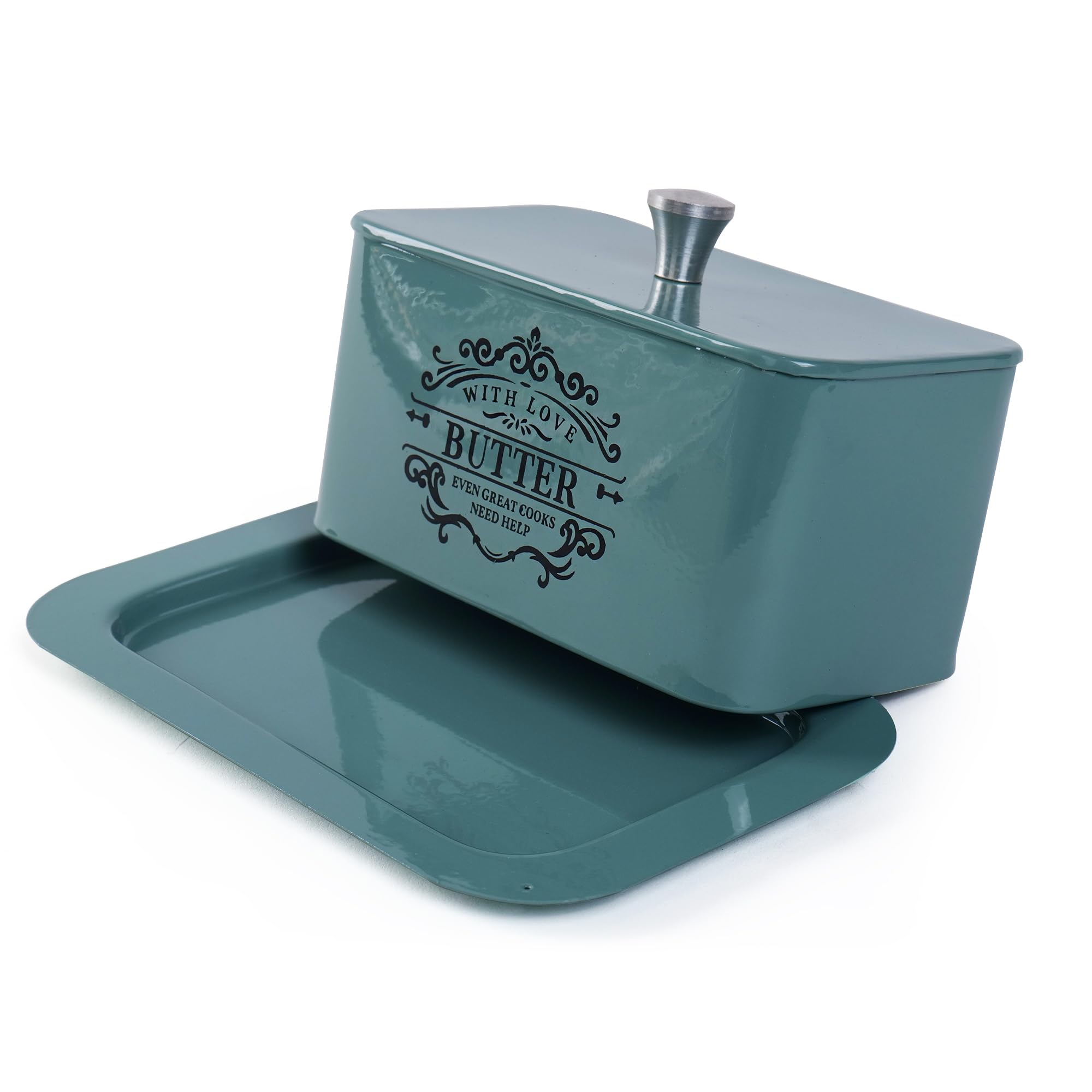 Mild Steel Butter Dish With Lid, Butter Box For Fridge, Modern & Minimal Kitchen Serveware, Breakfast Serveware, Butter Pot Dura